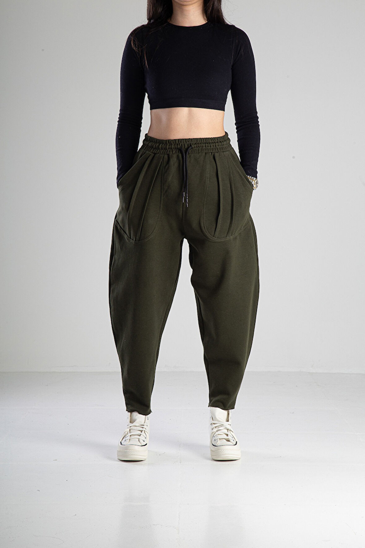 Cep Detaylı Haki Baget Pantolon COC2302