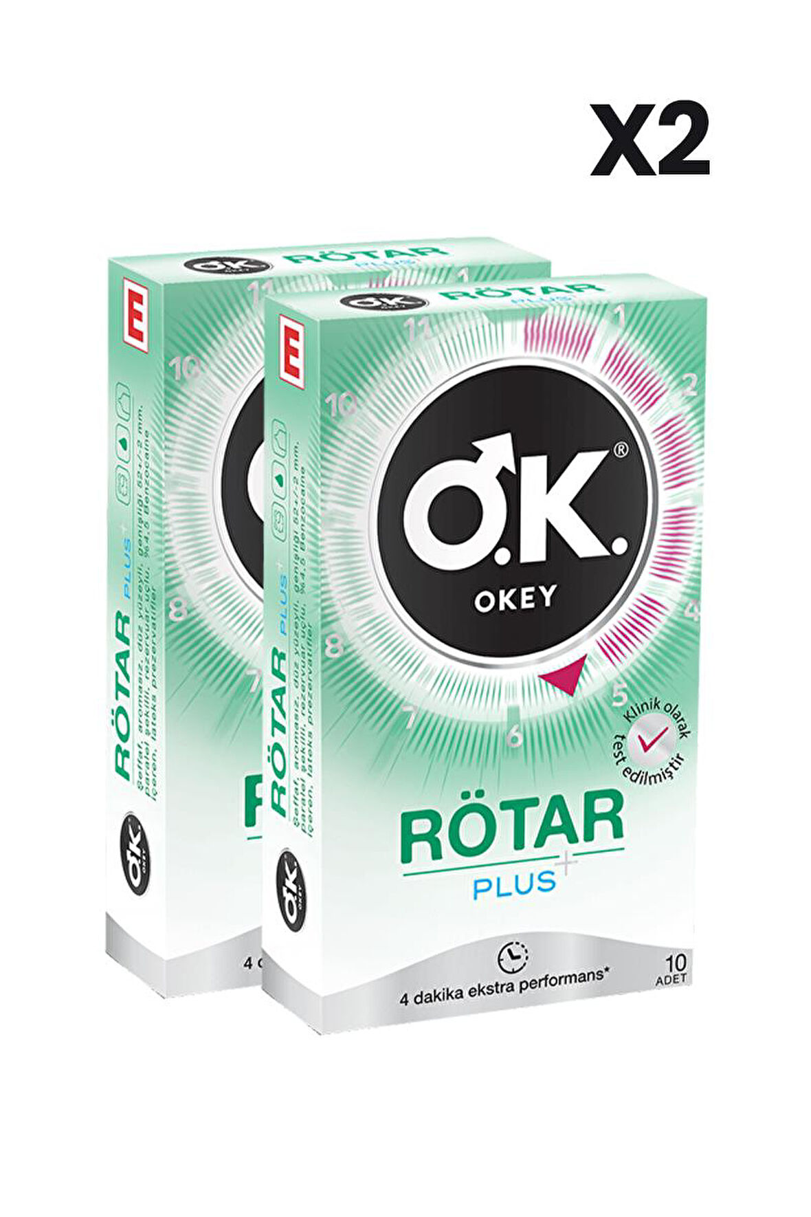 Okey Rötar Plus Prezervatif 10'lu x2 Adet