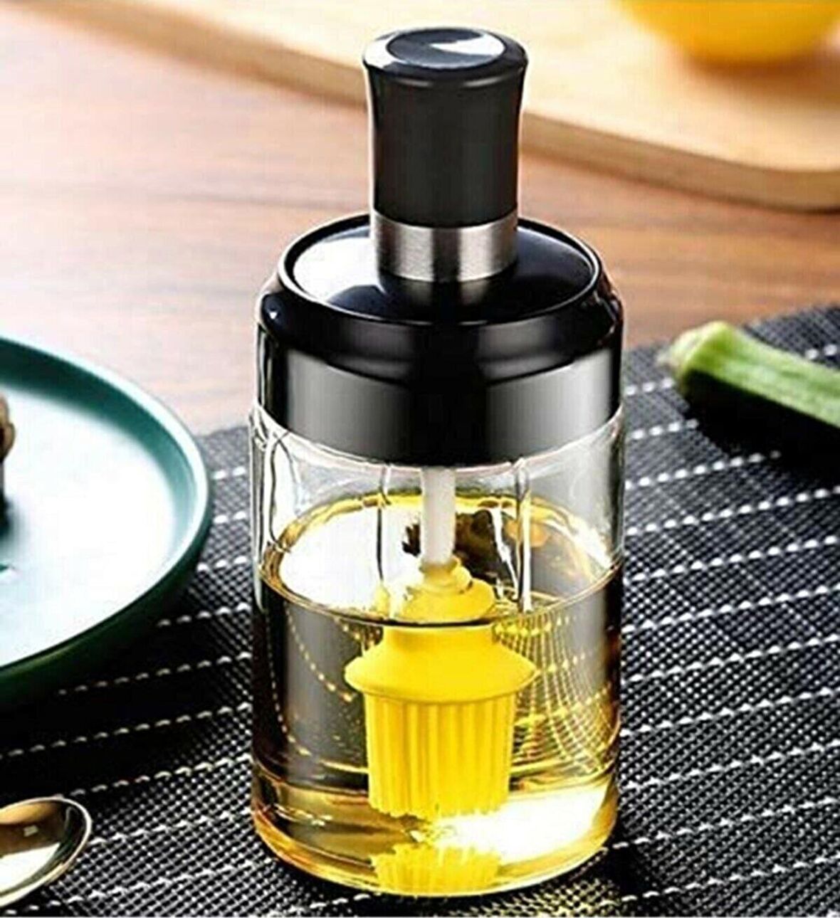 Kendinden Silikon Fırçalı Cam Yağlık Sirkelik Sosluk