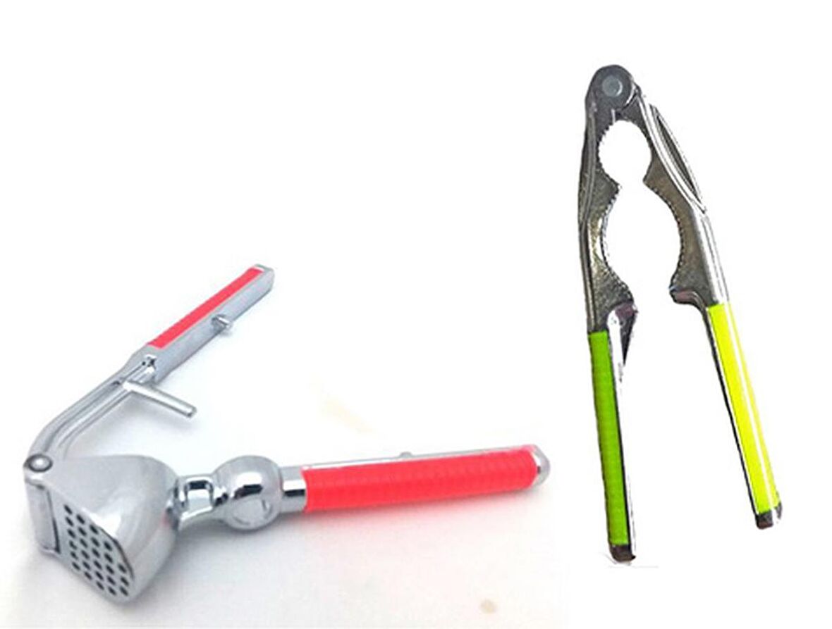 Metal Pense Tipi Fındık Ceviz Kıracağı ve Sarımsak Ezici Set