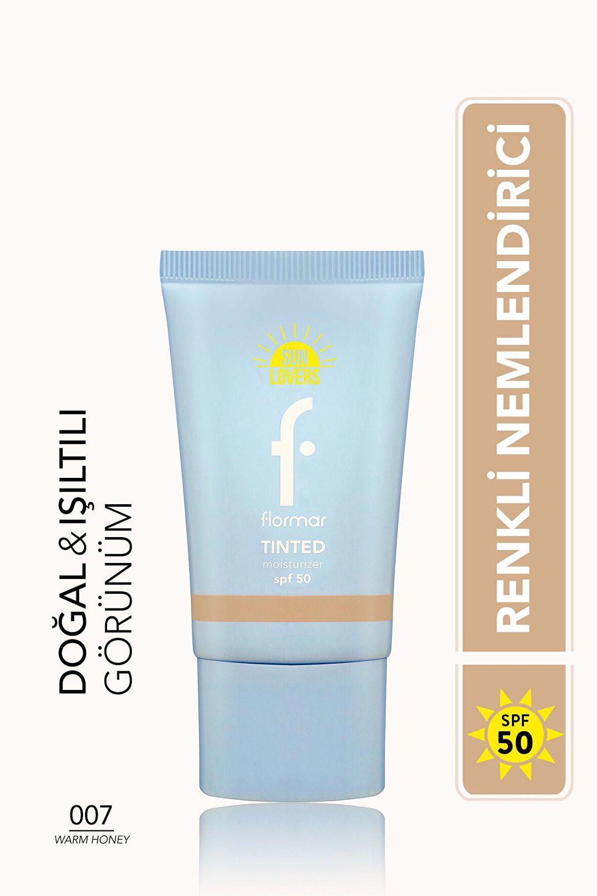 Flormar Sun Lovers Nemlendirici Etkili & Doğal Bitişli Renkli Güneş Koruyucu Spf50-007 Warm Honey