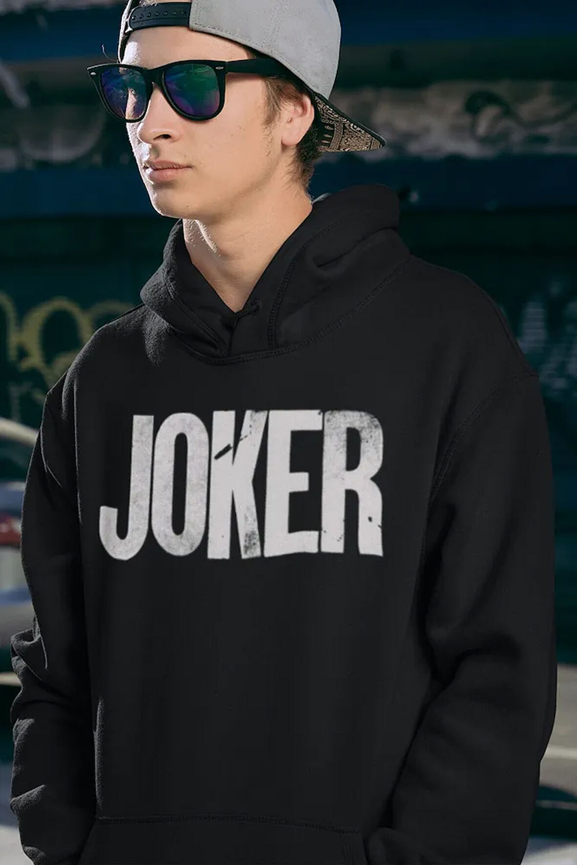 Joker Tasarım Yazılı Unisex Oversize Dc Karakter Hoodie