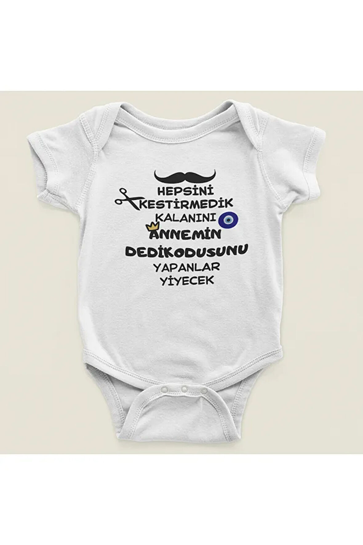 Hepsini Kestirmedik Yazılı Pamuklu Yumuşak Unisex Çıtçıtlı Body Zıbın