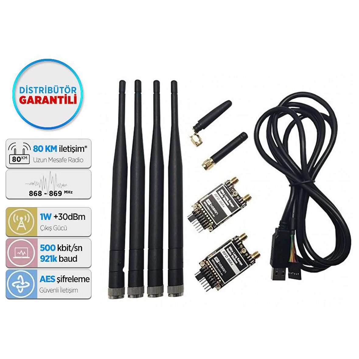 Pixhawk RfDesign RFD868x Modem Ultra Uzun Menzilli Radyo Telemetri Seti Bundle ( APM,Pixhawk )