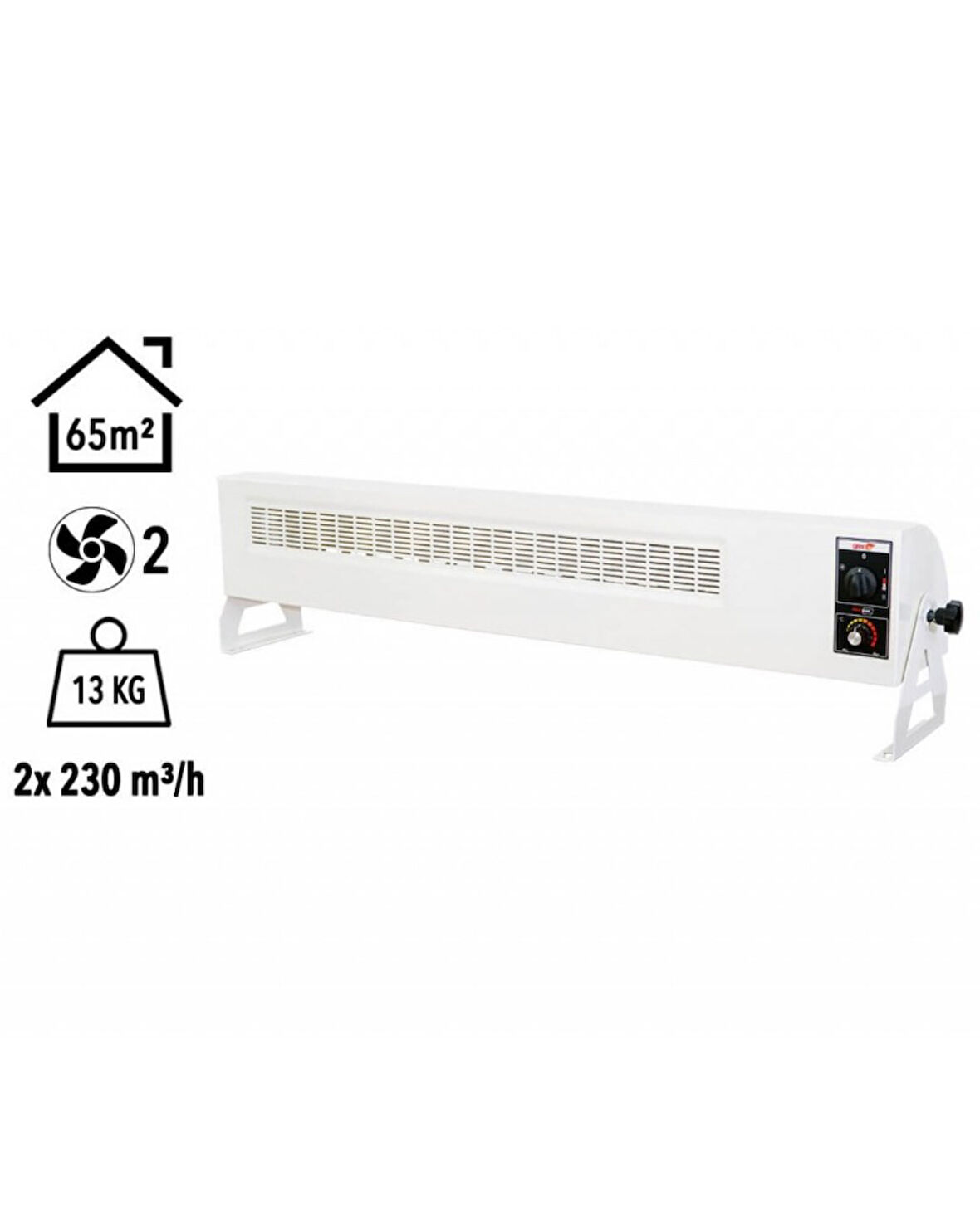 Heatbox 360 6000W Monofaze Elektrikli Fanlı Isıtıcı Krem