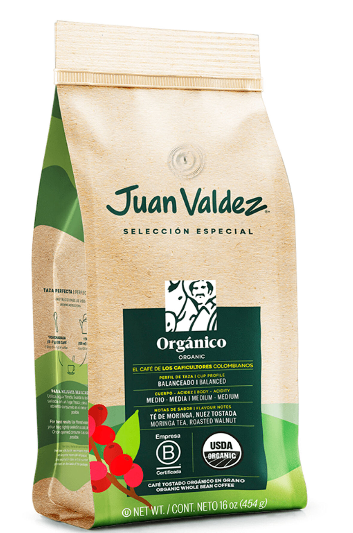 Organico Orta Kavrulmuş Organik Çekirdek Kahve 454gr