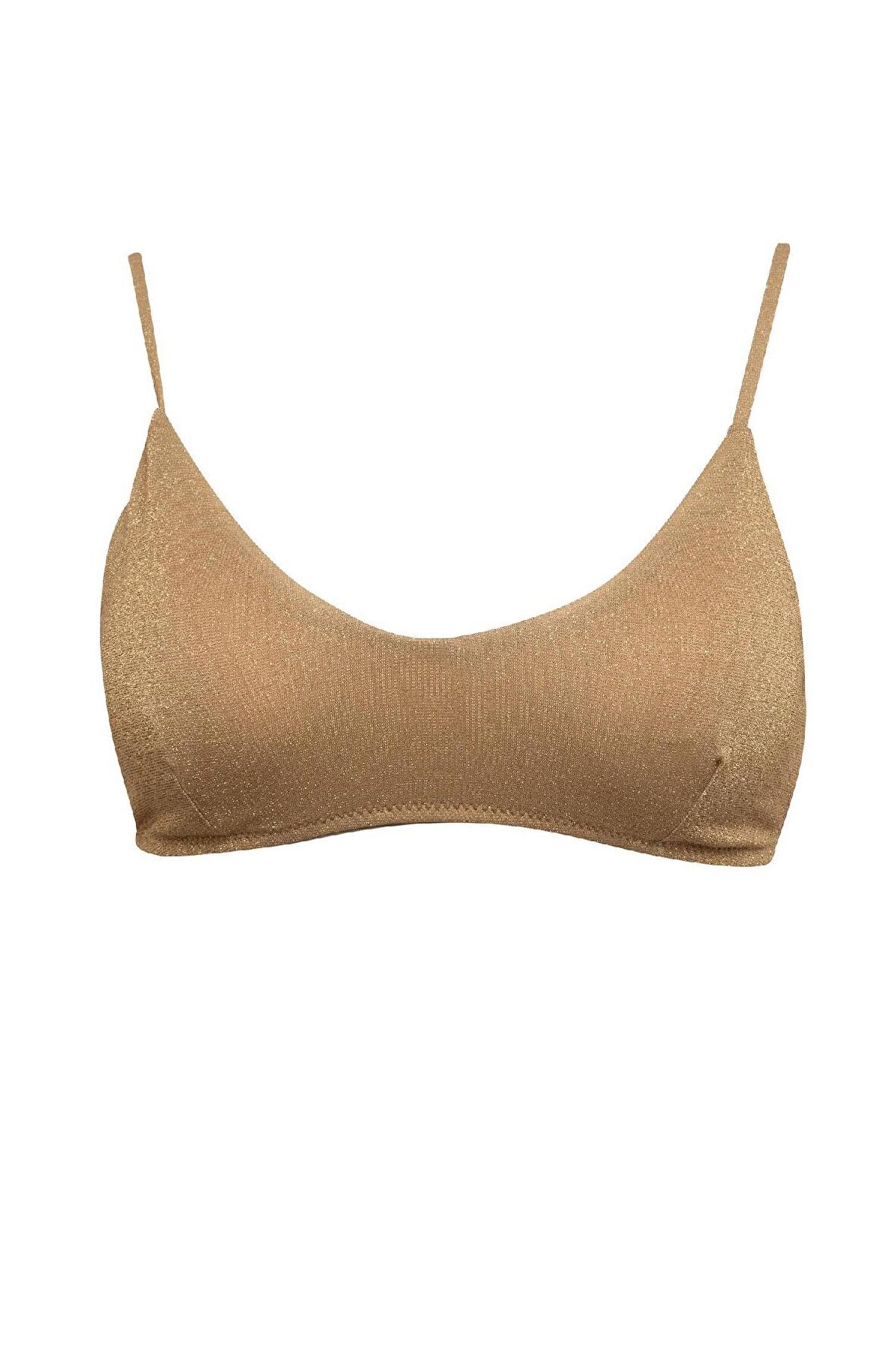 DeFacto Regular Fit Parlak Kumaş Bikini Üstü-Fall in Love C3181AX24SMYL275