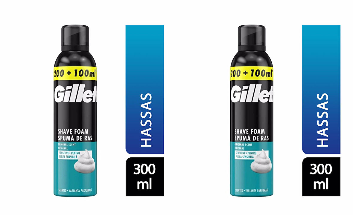 Gillette Tıraş Köpüğü 300 ml Hassas -2 adet 