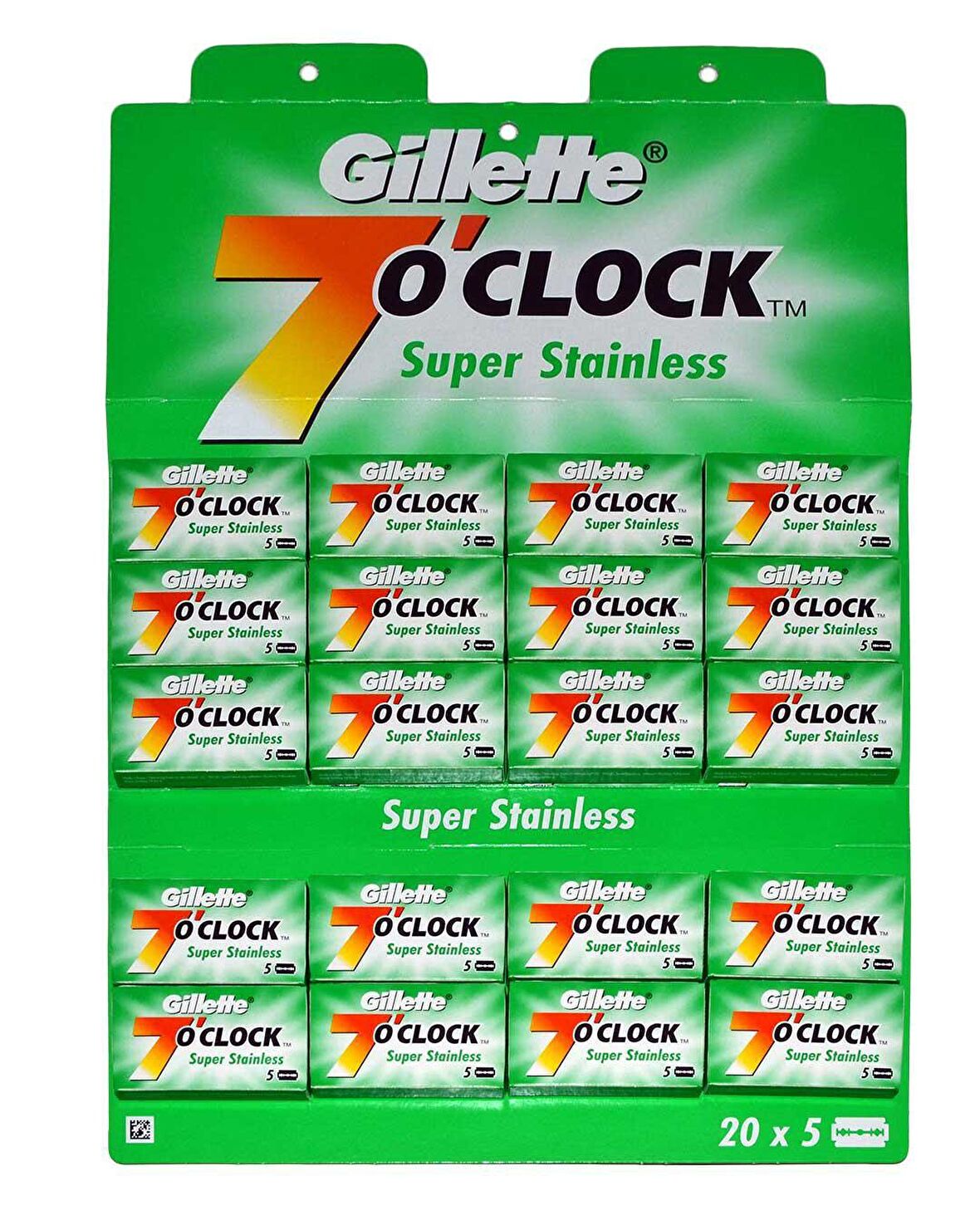 Gillette 7 O 'clock 100'lü Tek Bıçaklı Tüm Cilt Tipleri İçin Bıçak Yedeği