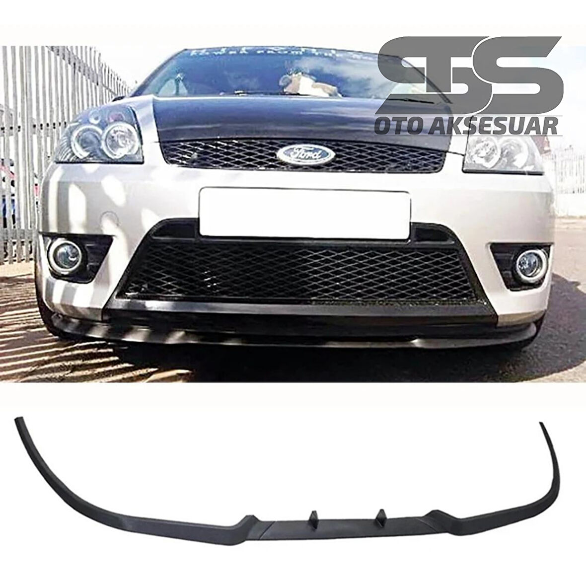 Ford Fiesta 2002-2008 Cupra R Uyumlu Ön Lip Mat Siyah Ön Tampon Lip