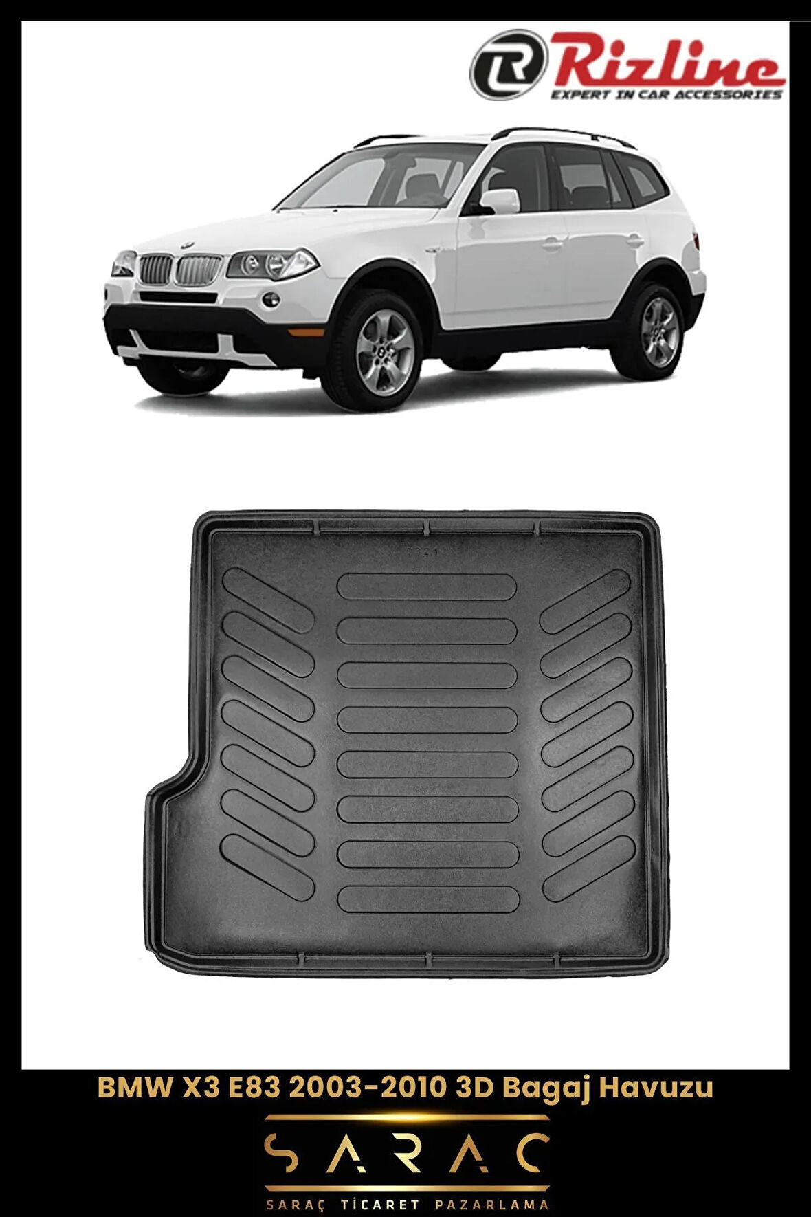 Rizline BMW X3 E83 2003 Model 3D Bagaj Havuzu