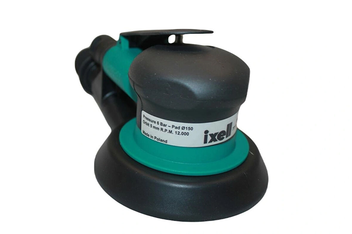 İxell 7711430064 5 İnç Pnömatik Orbital Zımpara – 12000 RPM, 6 Bar, 5mm Yörünge, 150mm Zımpara Pedi