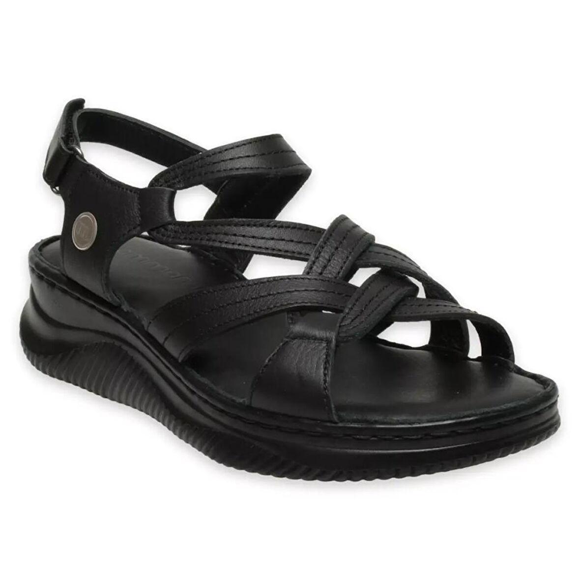 MAMMAMİA D25YS-2265 KALIN TABAN KADIN DERİ SANDALET