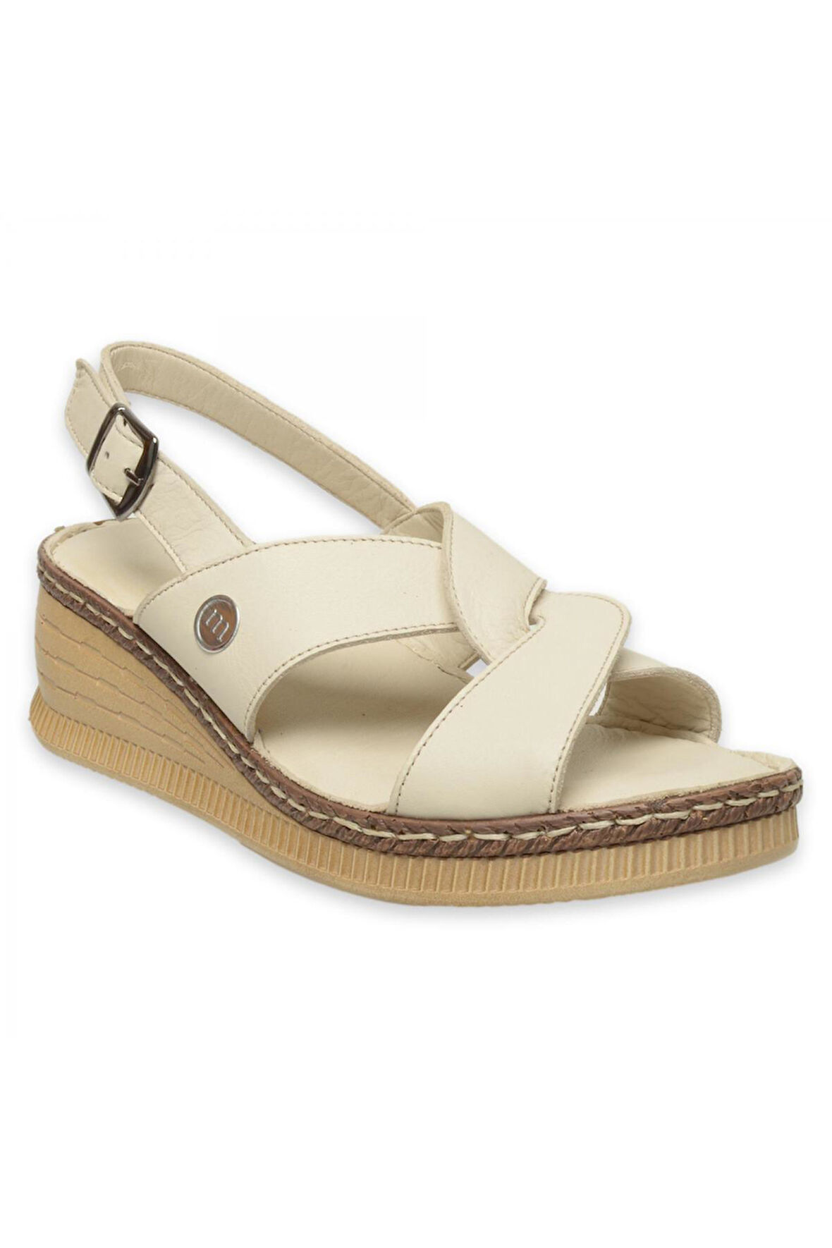 Mammamia D25Ys-2360 Günlük Krem Kadın Sandalet