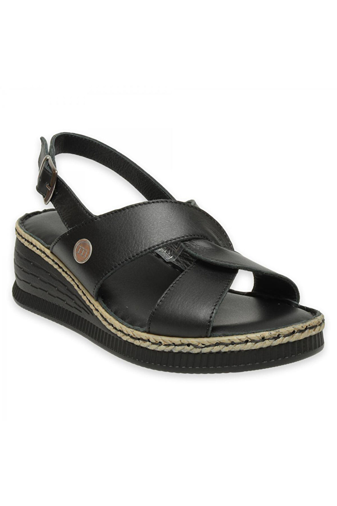 Mammamia D25Ys-2360 Günlük Siyah Kadın Sandalet