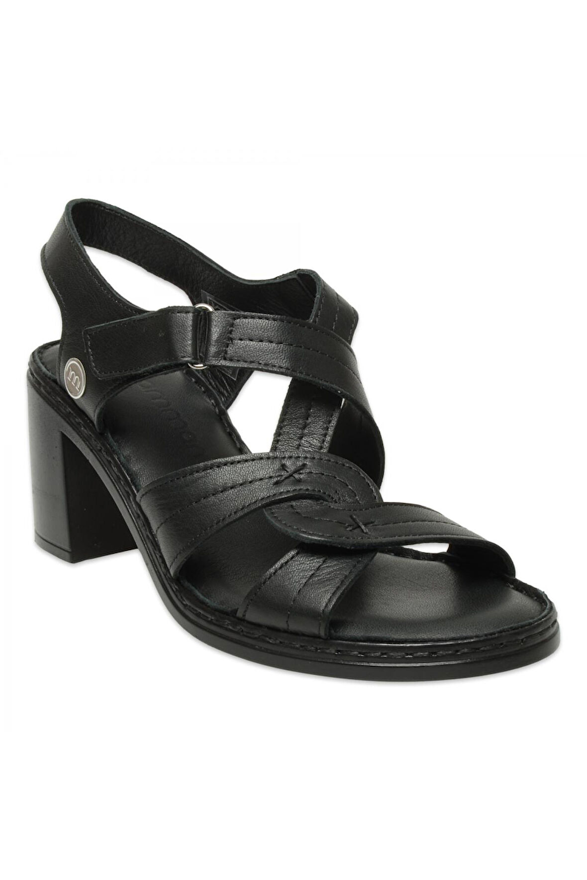 Mammamia D25Ys-2505 Günlük Topuklu Siyah Kadın Sandalet