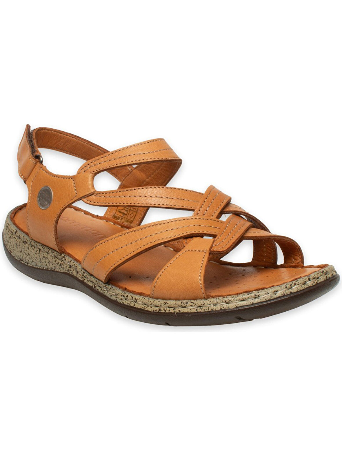 Mammamia D25ys-2530 Kadın Hakiki Deri Comfort Sandalet Taba