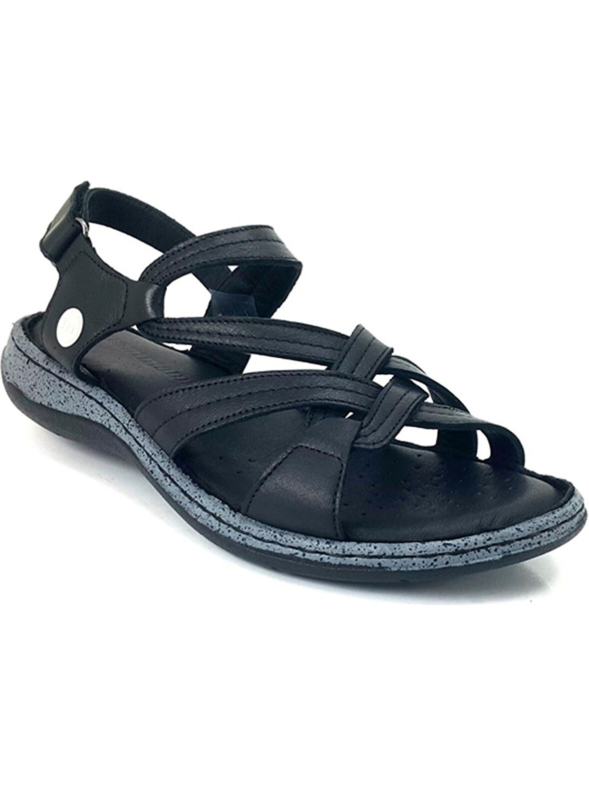 Mammamia D25ys-2530 Kadın Hakiki Deri Comfort Sandalet Siyah
