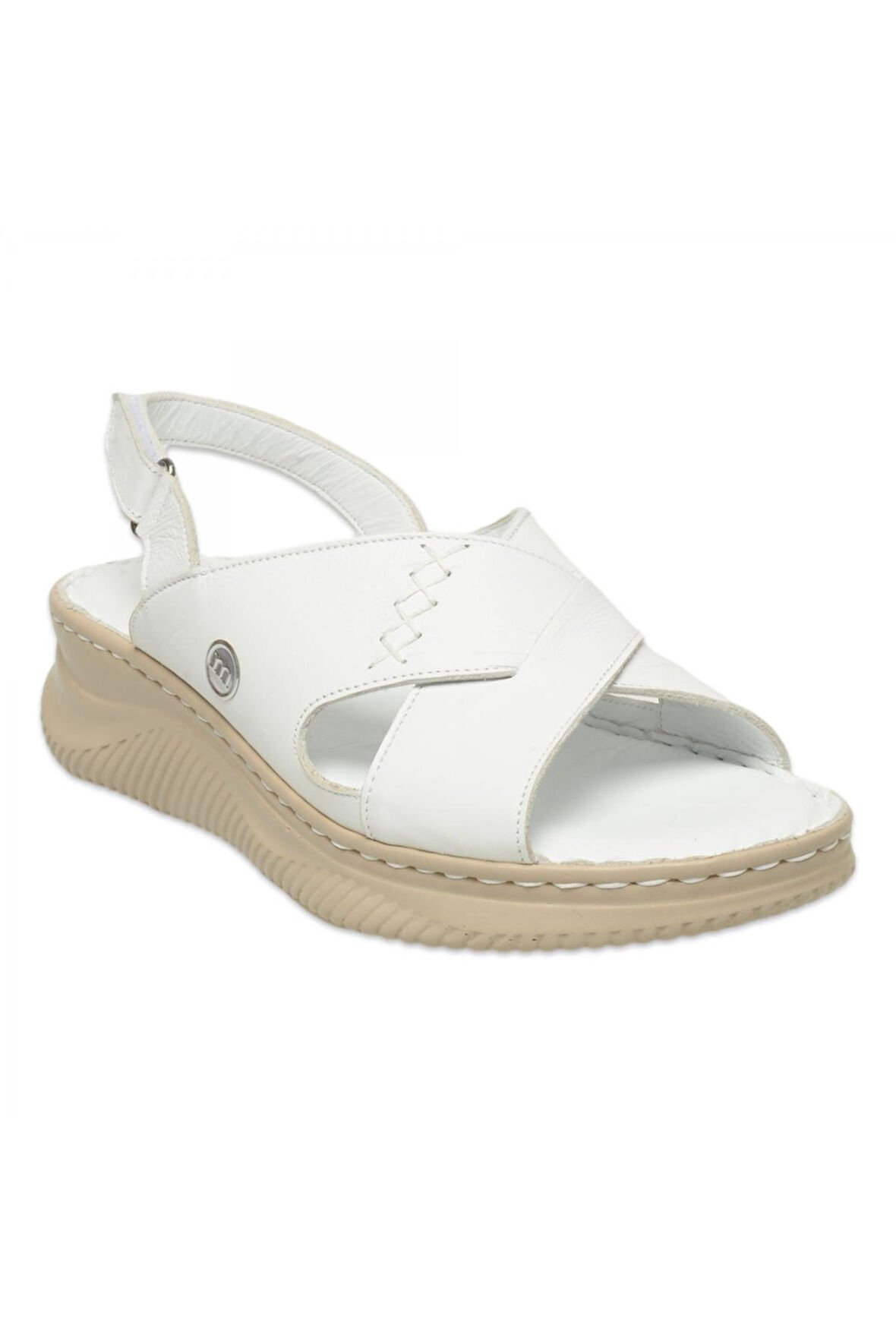 Mammamia D25Ys-2855 Günlük Beyaz Kadın Sandalet