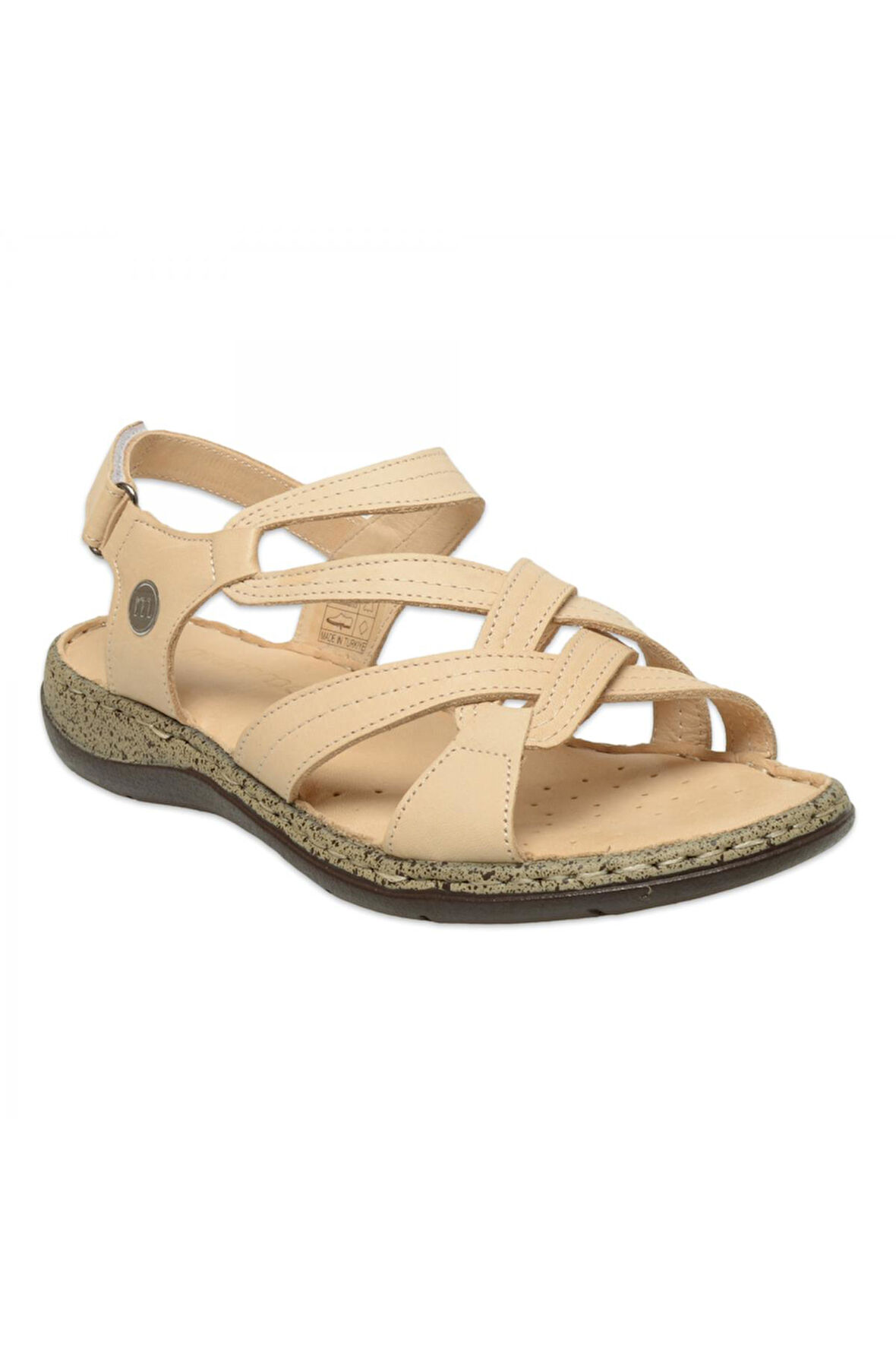 Mammamia D25Ys-2530 Günlük Bej Kadın Sandalet