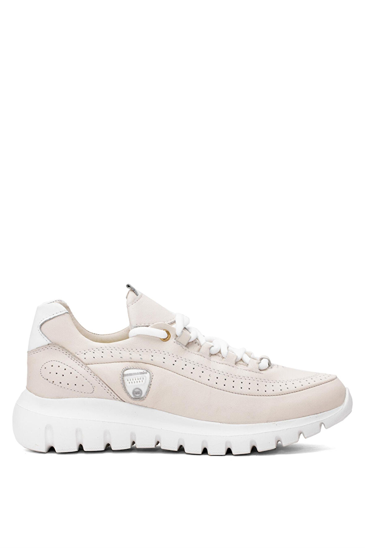 Mammamia D25ya-3485-b Kadın Hakiki Deri Casual Ayakkabı Krem
