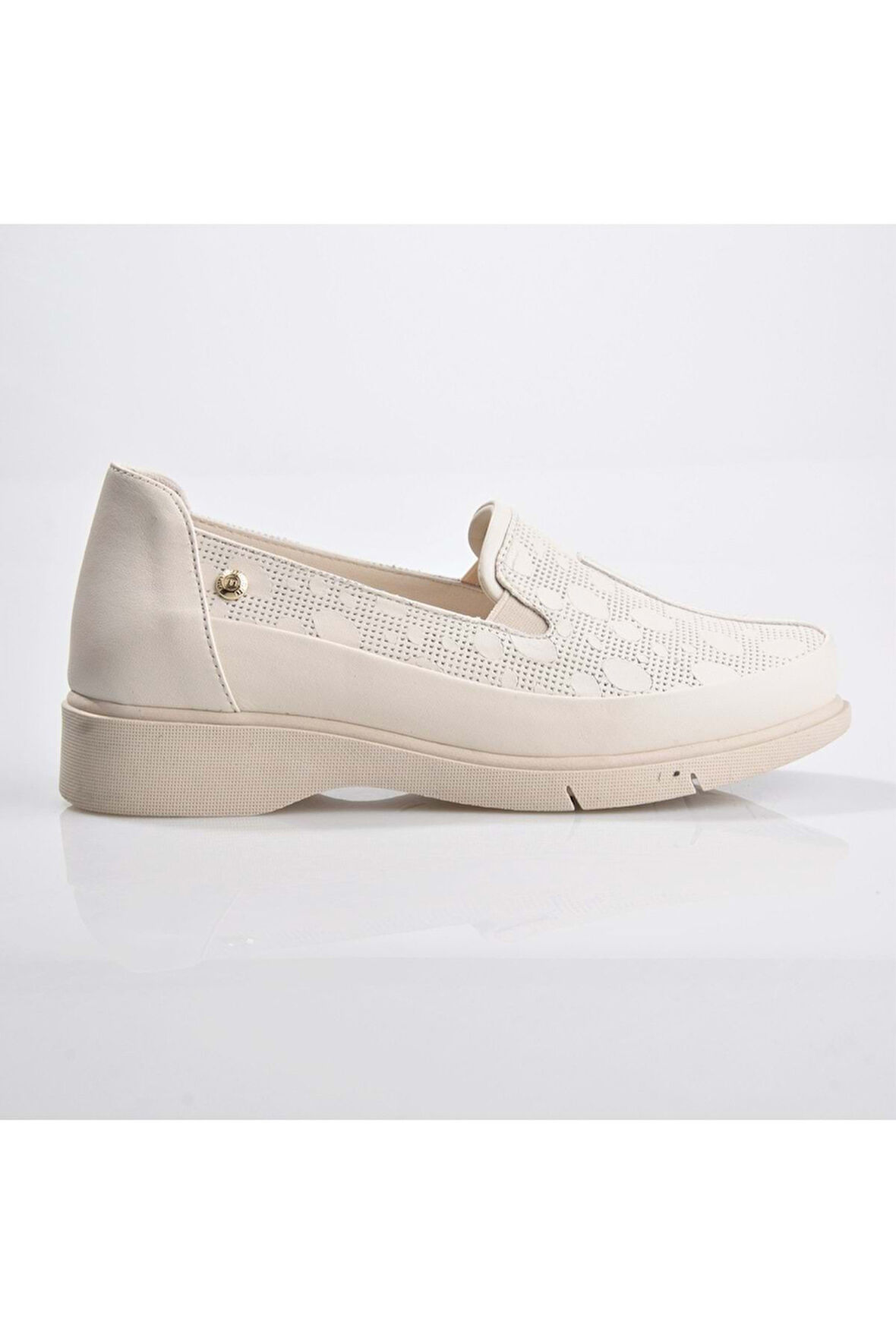 Mammamia D25ya-3630-b Kadın Hakiki Deri Casual Ayakkabı Krem