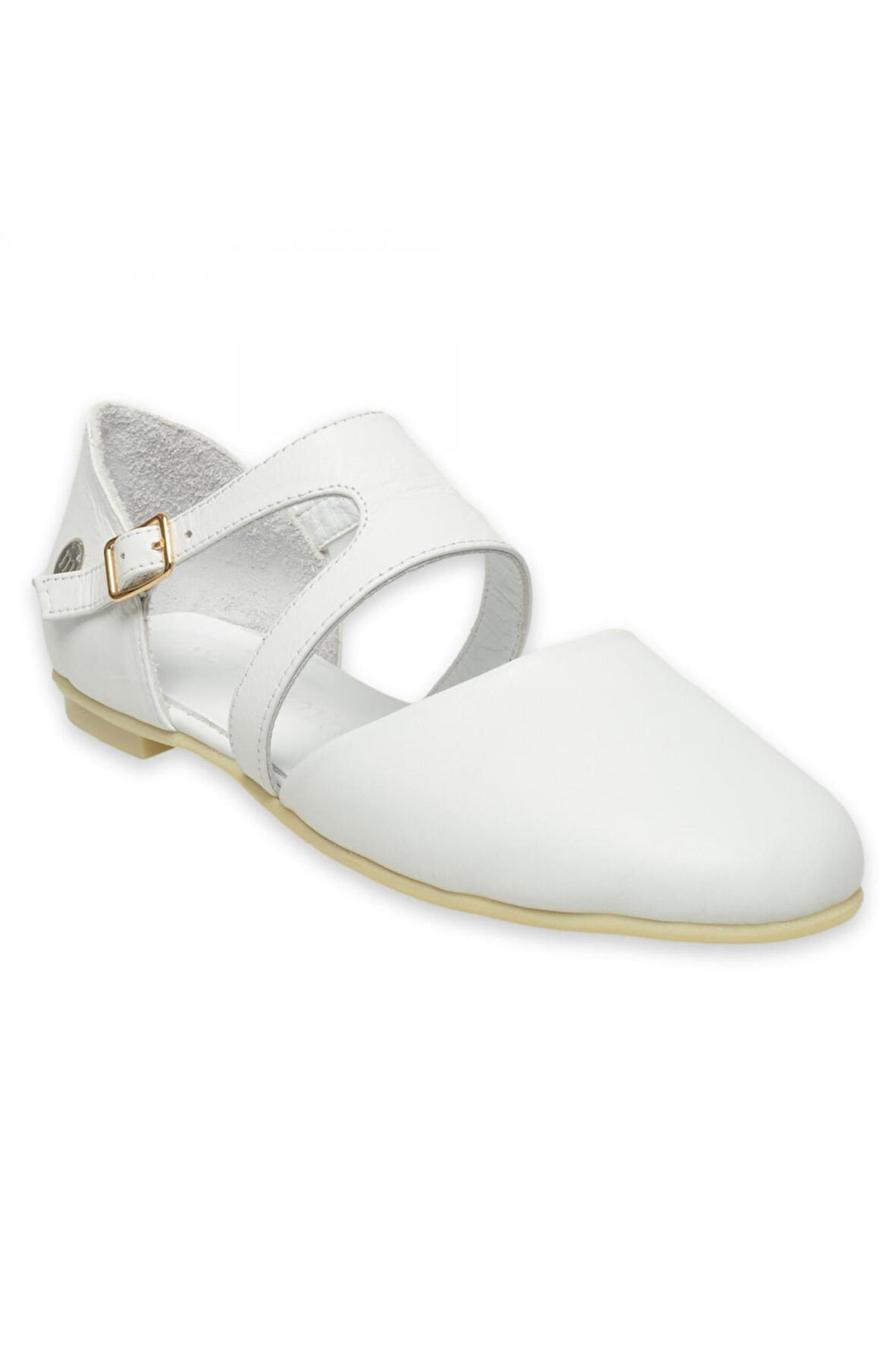 Mammamia D25Ya-885 Günlük Beyaz Kadın Babet