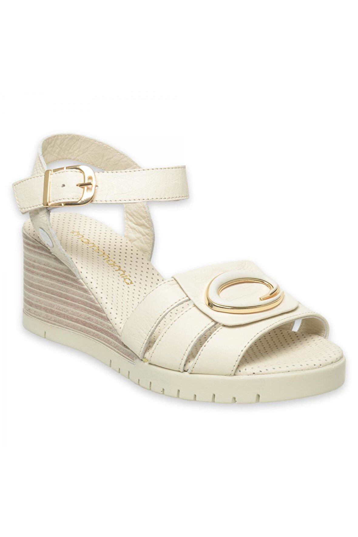 Mammamia D25Ys-2775 Günlük Krem Kadın Sandalet