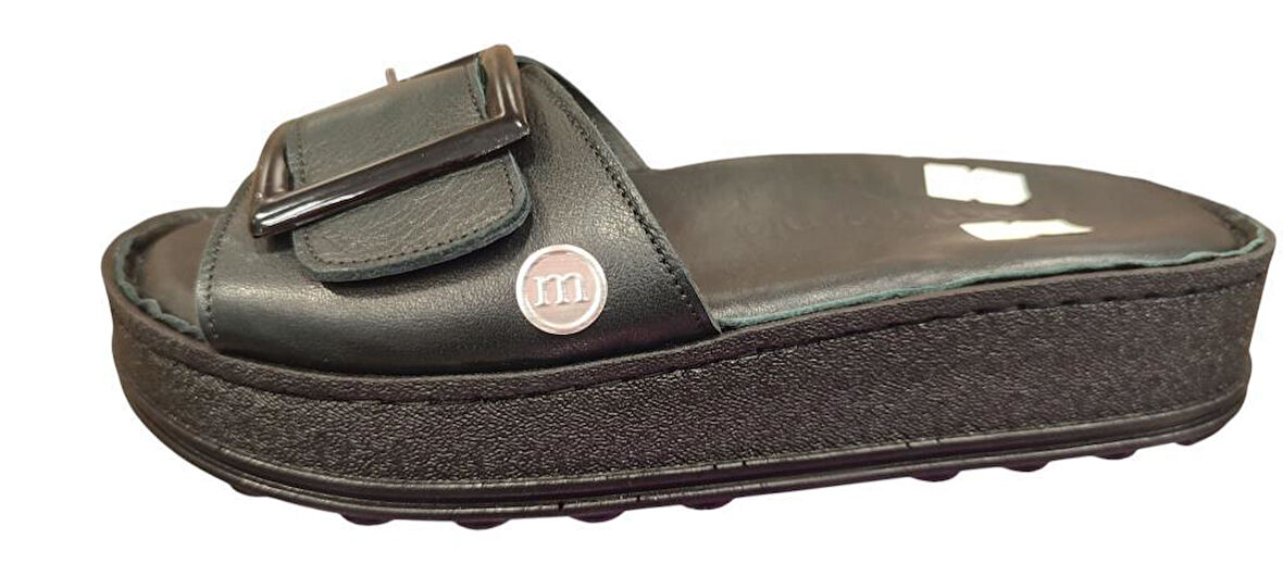 MAMMAMİA D25YT-1290 KALIN TABAN YUMUŞAK DERİ KADIN TERLİK