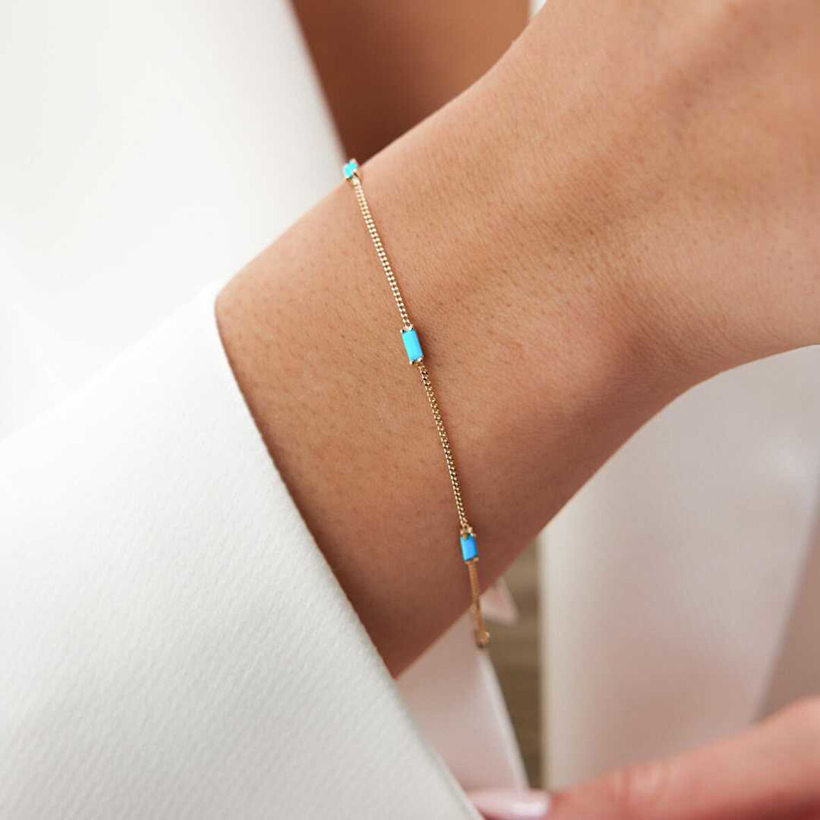 Firuze Taşlı Bileklik