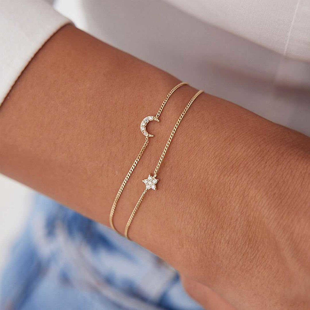 Ay ve Yıldız İkili Bileklik