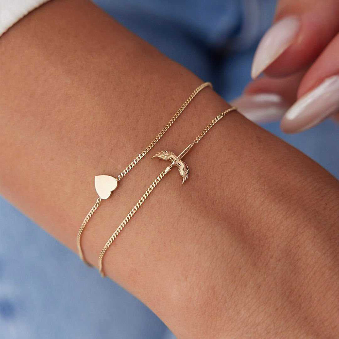 Kalp Mikail İkili Bileklik