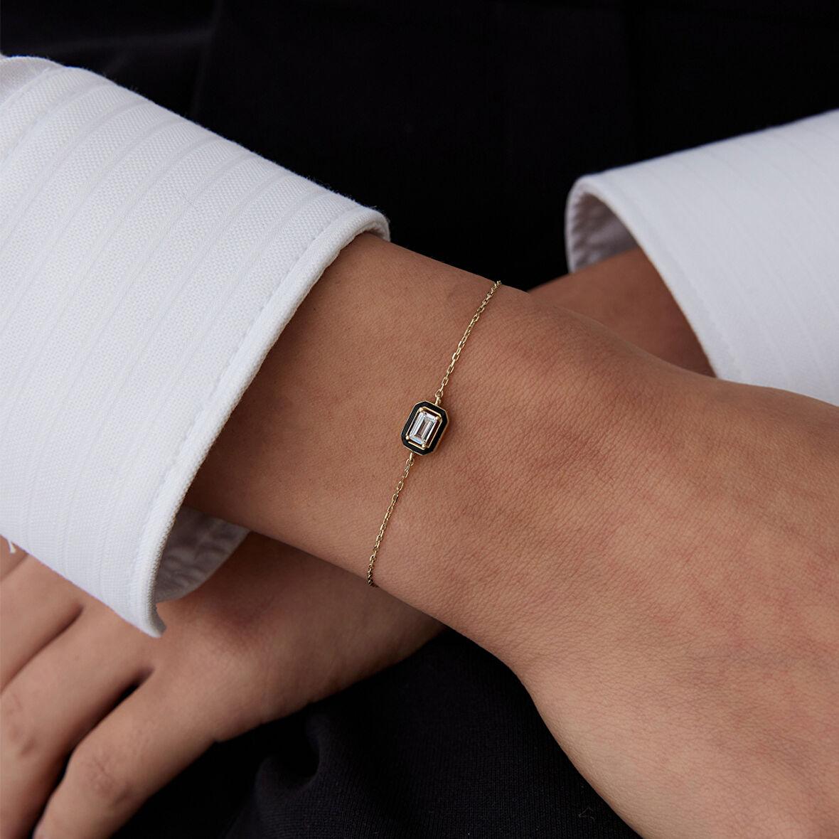 Black Frame Baget Bileklik