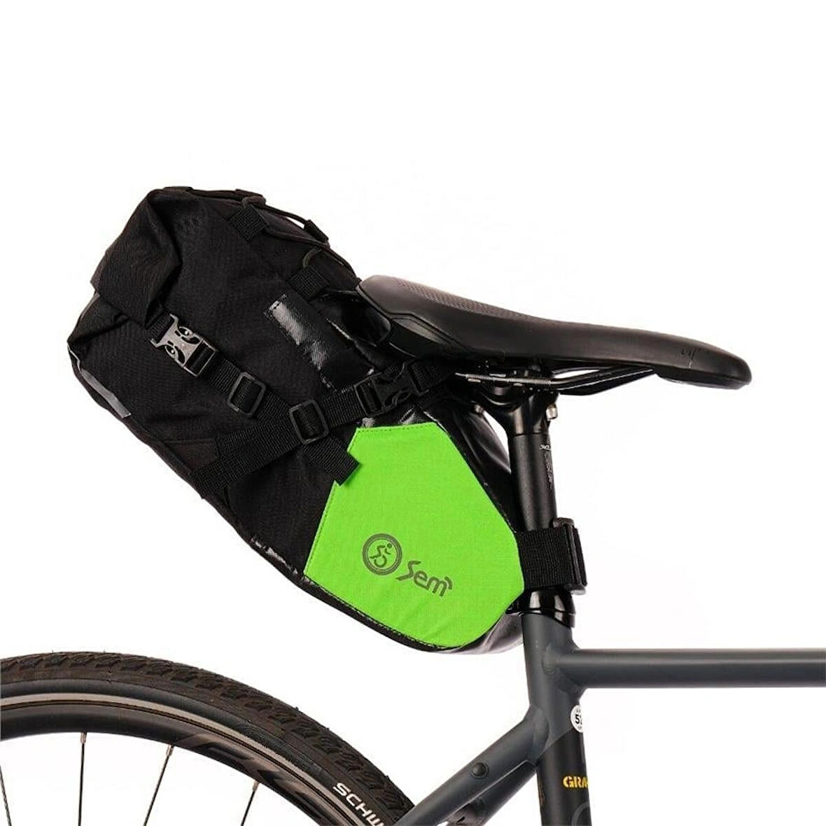 Bikepacking Sele Altı Büyük Çanta - M Yeşil