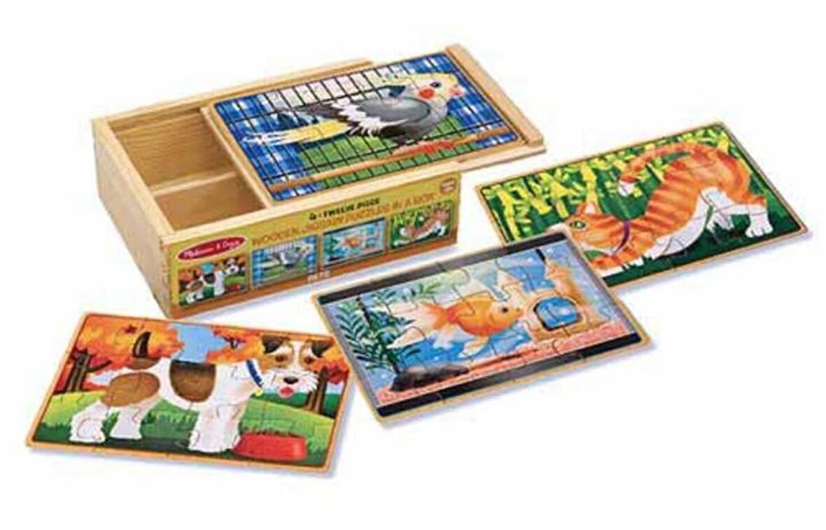 Evcil Hayvanlar 3+ Yaş Büyük Boy Puzzle 4x12 Parça