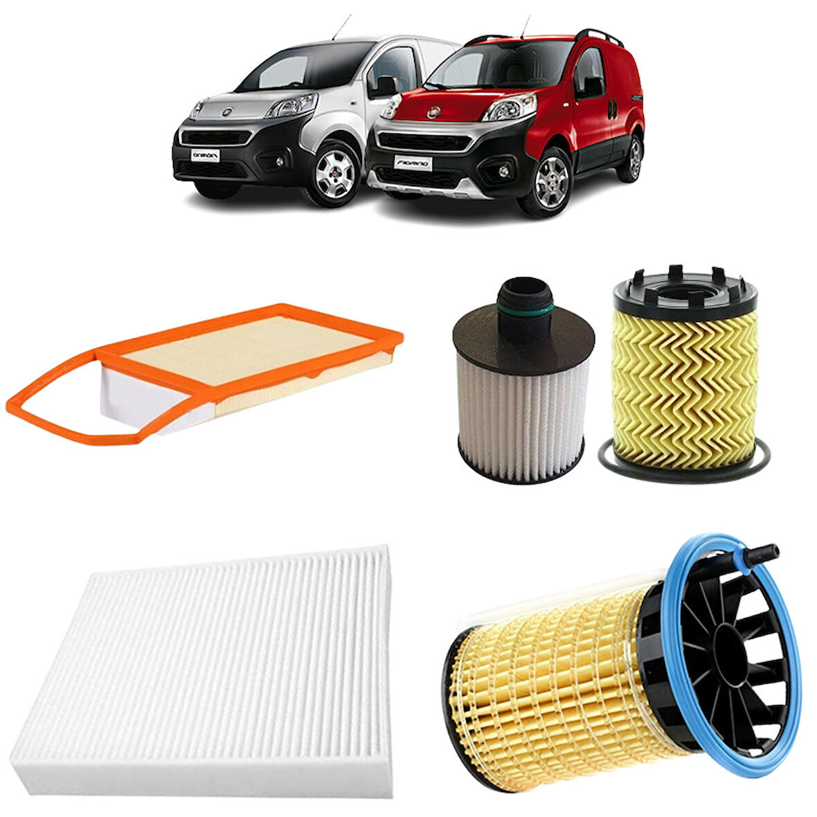Fiat Fiorino Euro 6 1.3 JTD Multijet 4Lü Filtre Seti 2016 Sonrası