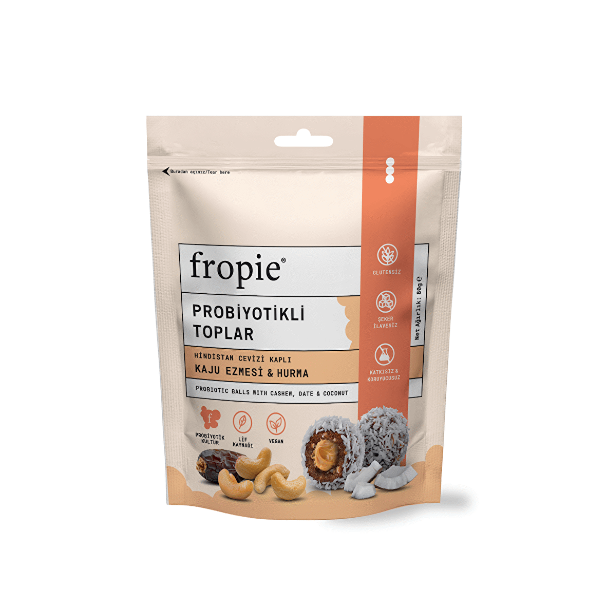 Fropie Kaju Ezmeli Probiyotikli Toplar 80 Gr