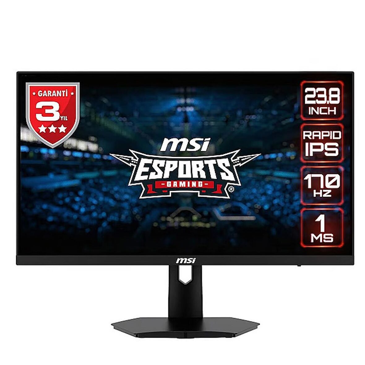 MSI G244F 23.8 RAPID IPS FHD 170HZ 1MS FREESYNC PREMIUM FLAT GAMING MONITOR