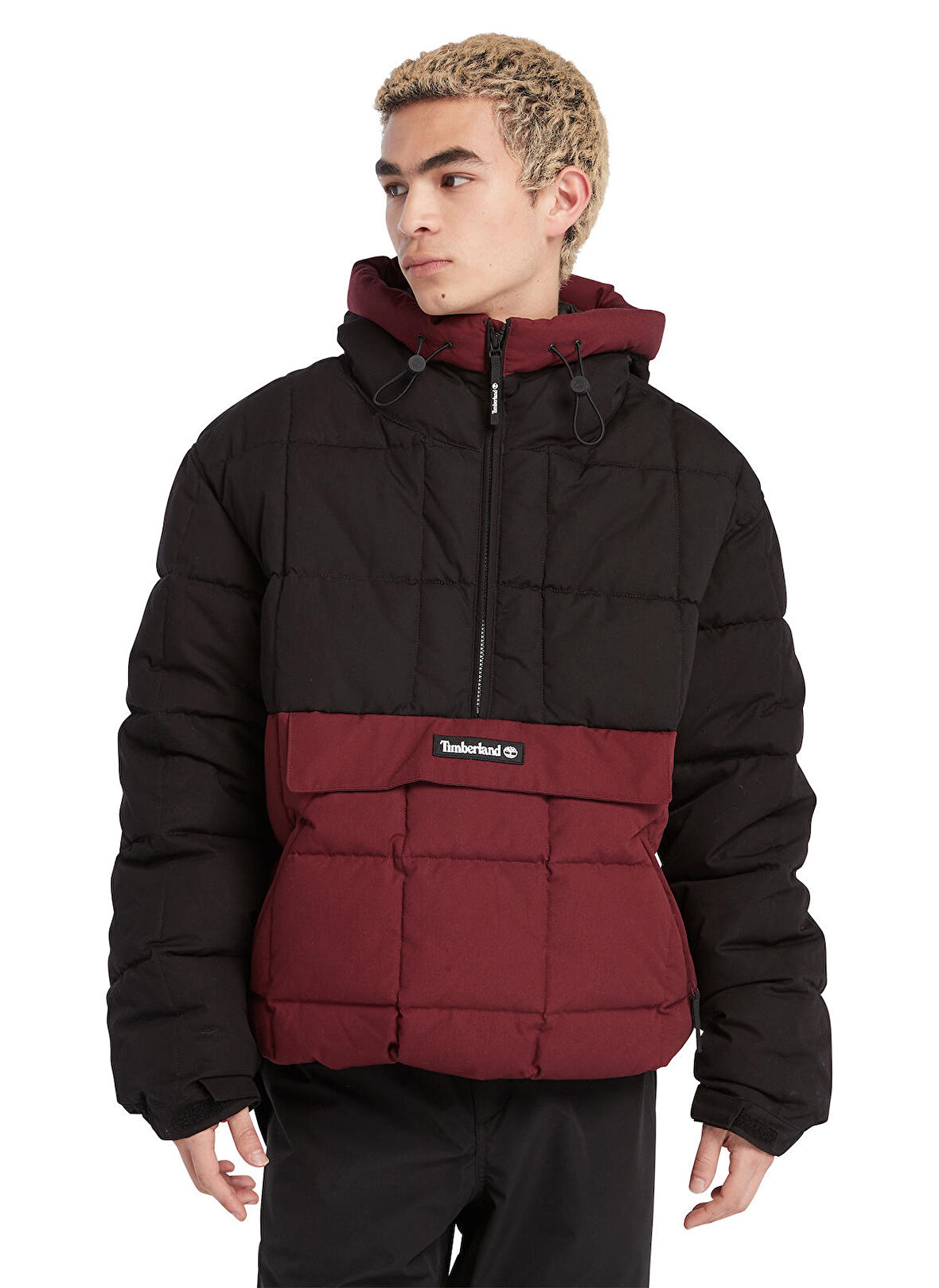Timberland Siyah Erkek Kapüşonlu Mont TB0A6JUDDY91_Pullover Puffer Jacket