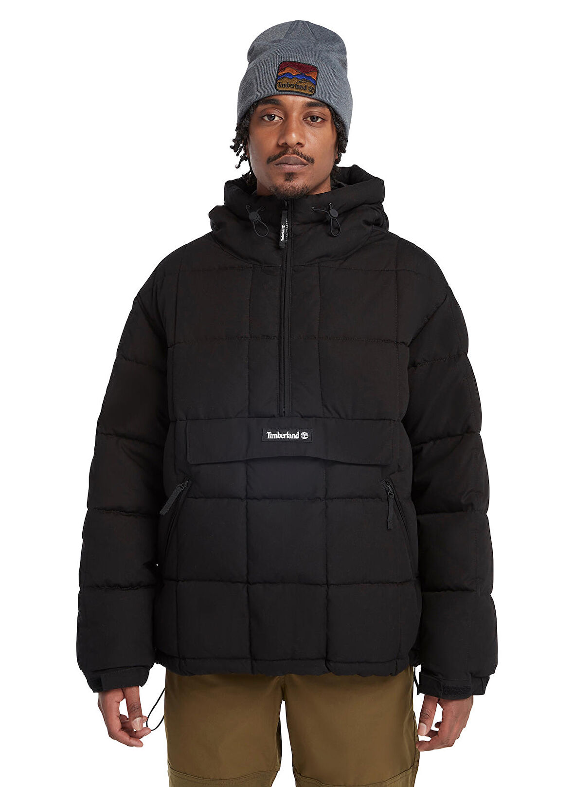 Timberland Siyah Erkek Kapüşonlu Mont TB0A6JUD0011_Pullover Puffer Jacket