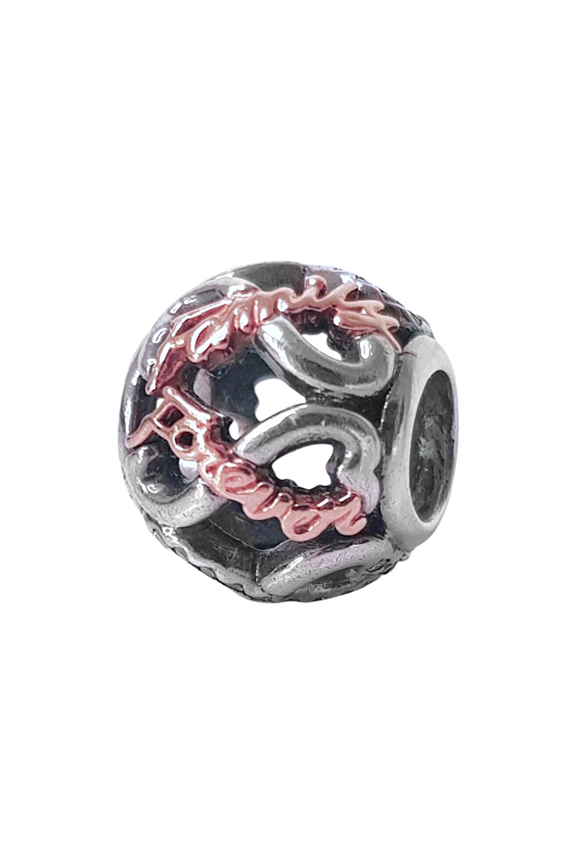 Kafes Tipi Sonsuz Aile Charm | 925 Ayar Gümüş