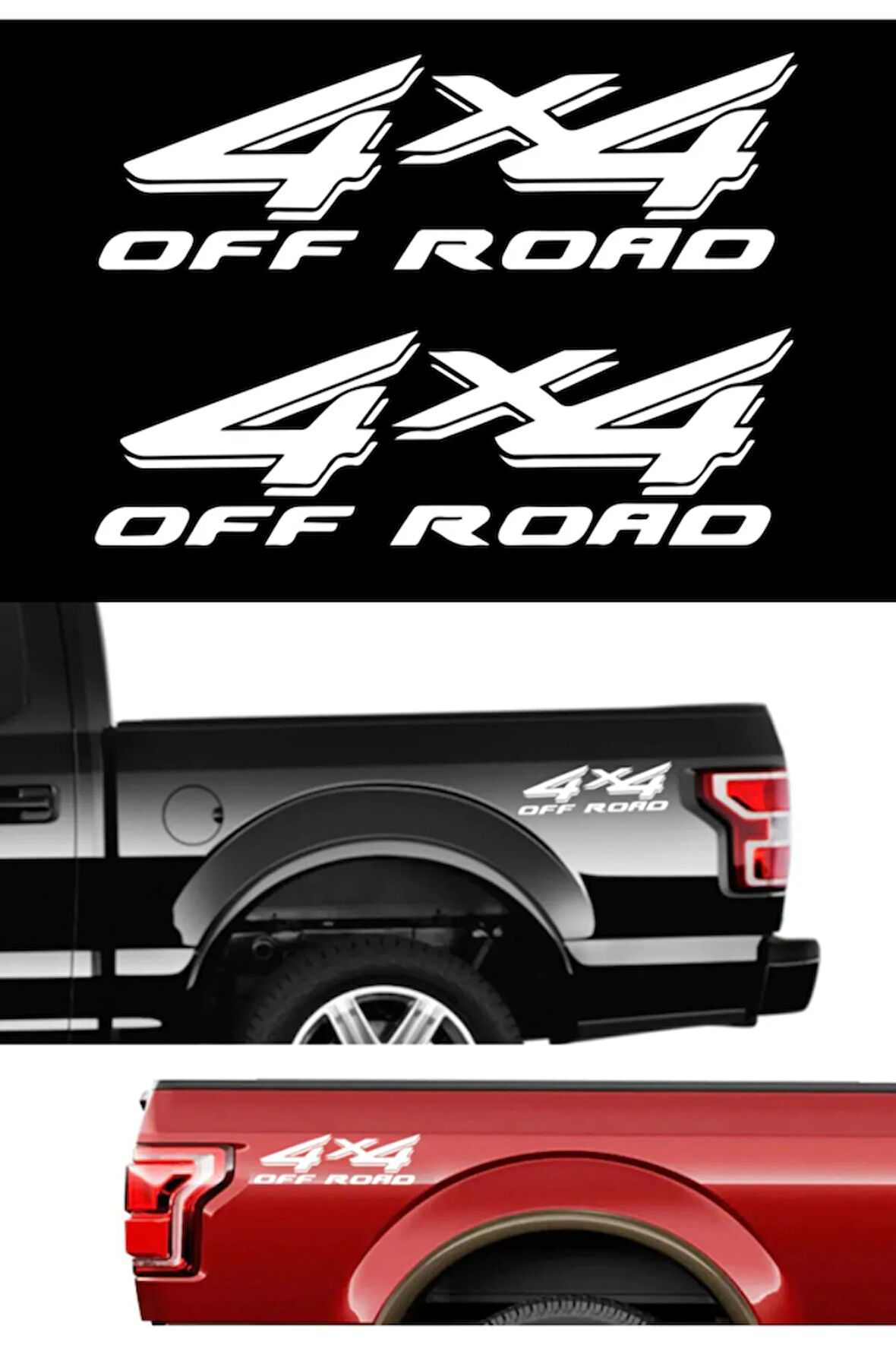 4x4 Off Road Sticker Oto Araba Sticker 40 X 13 Cm (2 ADET)