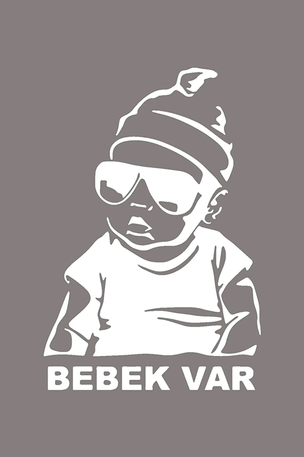 Arabada Bebek Var Araba Sticker Oto Sticker 18x12 Cm