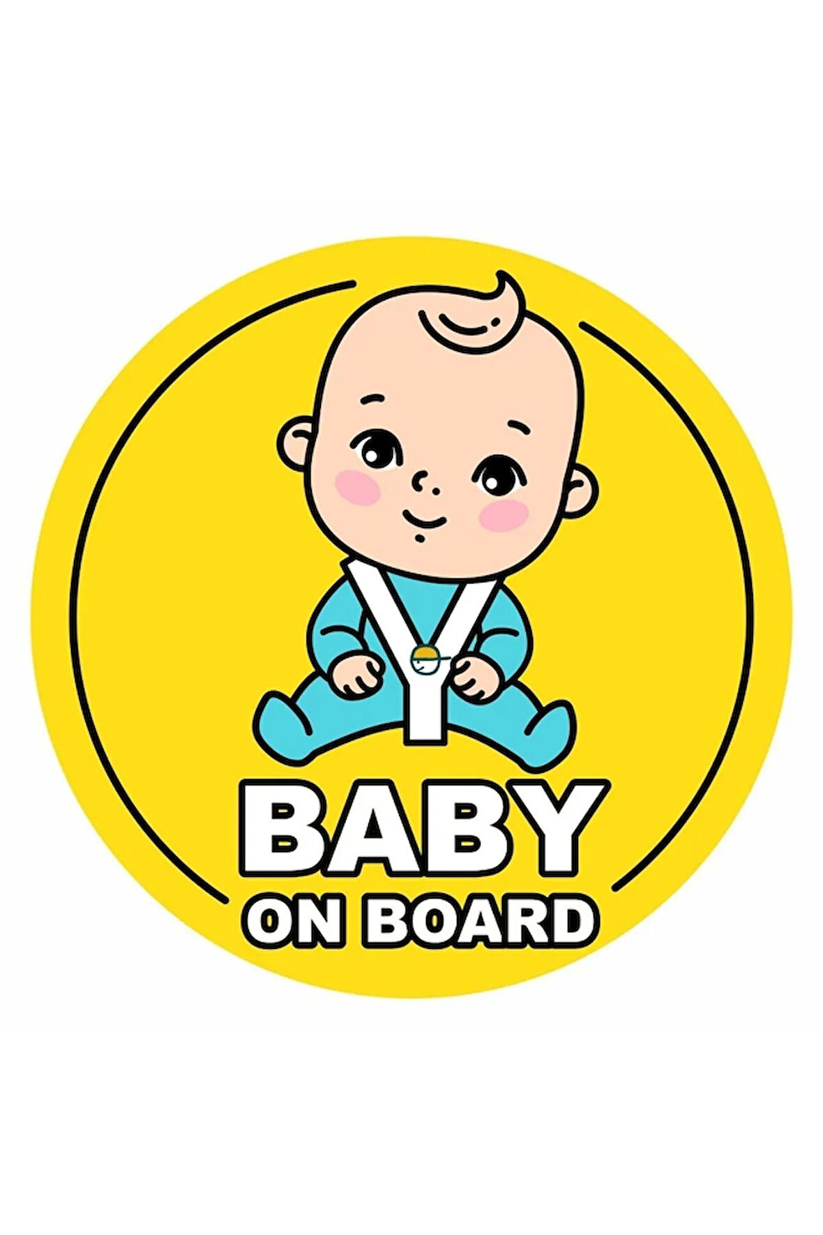 Baby On Board Oto Sticker, Motorsiklet Sticker, Araç Sticker 19CM
