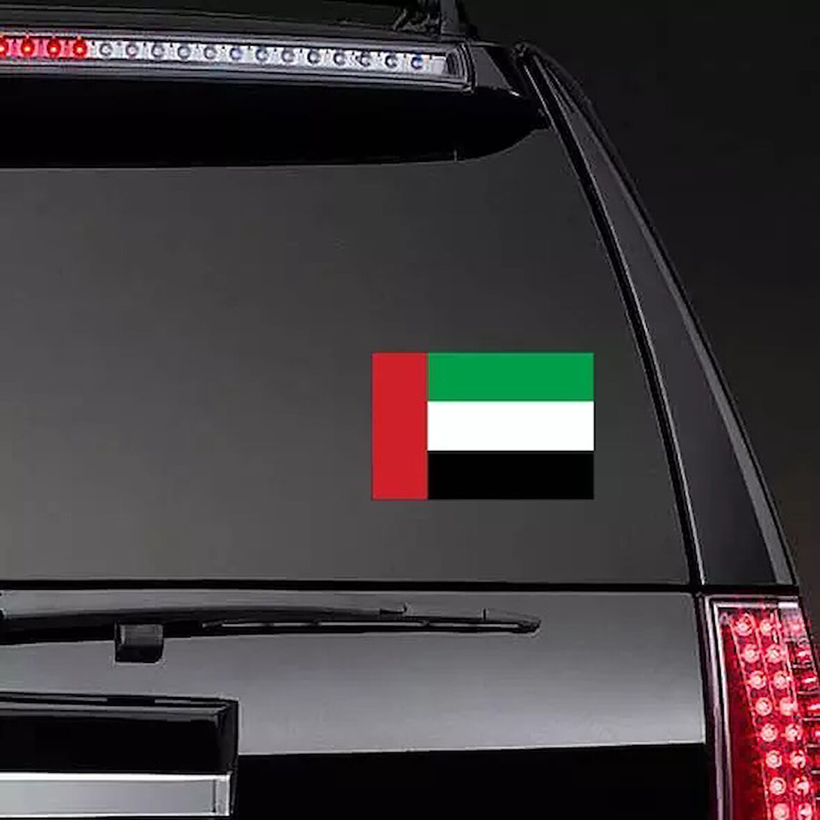 Birleşik Arap Emirlikleri Bayragı Araba Sticker 19 Cm