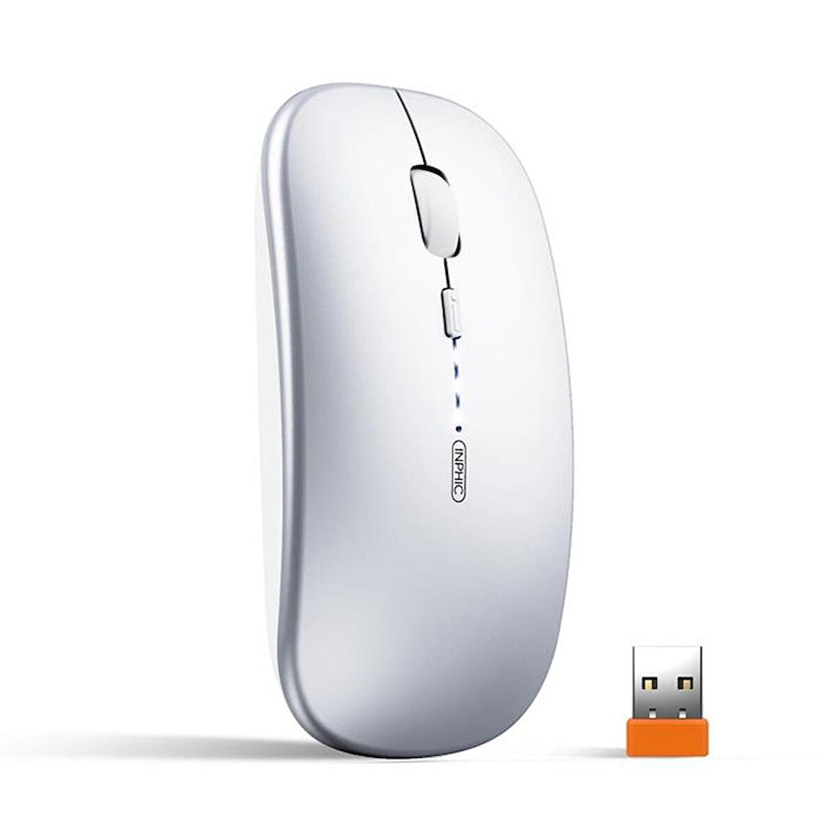 Coofbe Taşınabilir Sessiz Şarj Edilebilir Kablosuz Mouse 2.4G 3 DPI Windows Mac İos Uyumlu Mouse