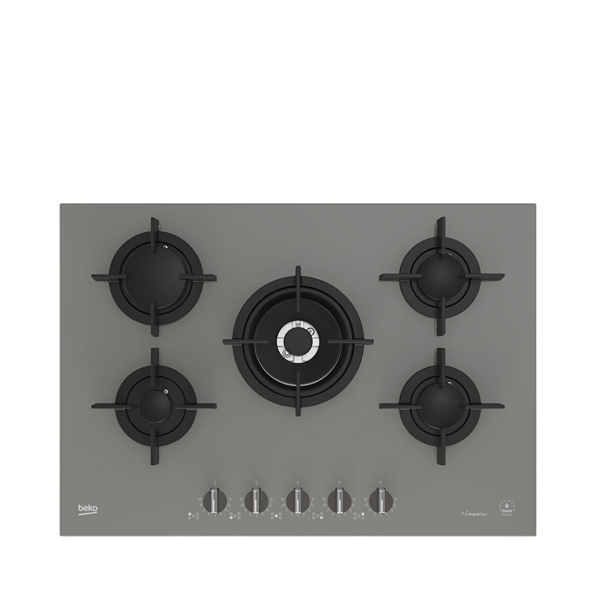 Beko BOCD T 7521 DWKG Wok Gözlü Gri Cam Ankastre Ocak