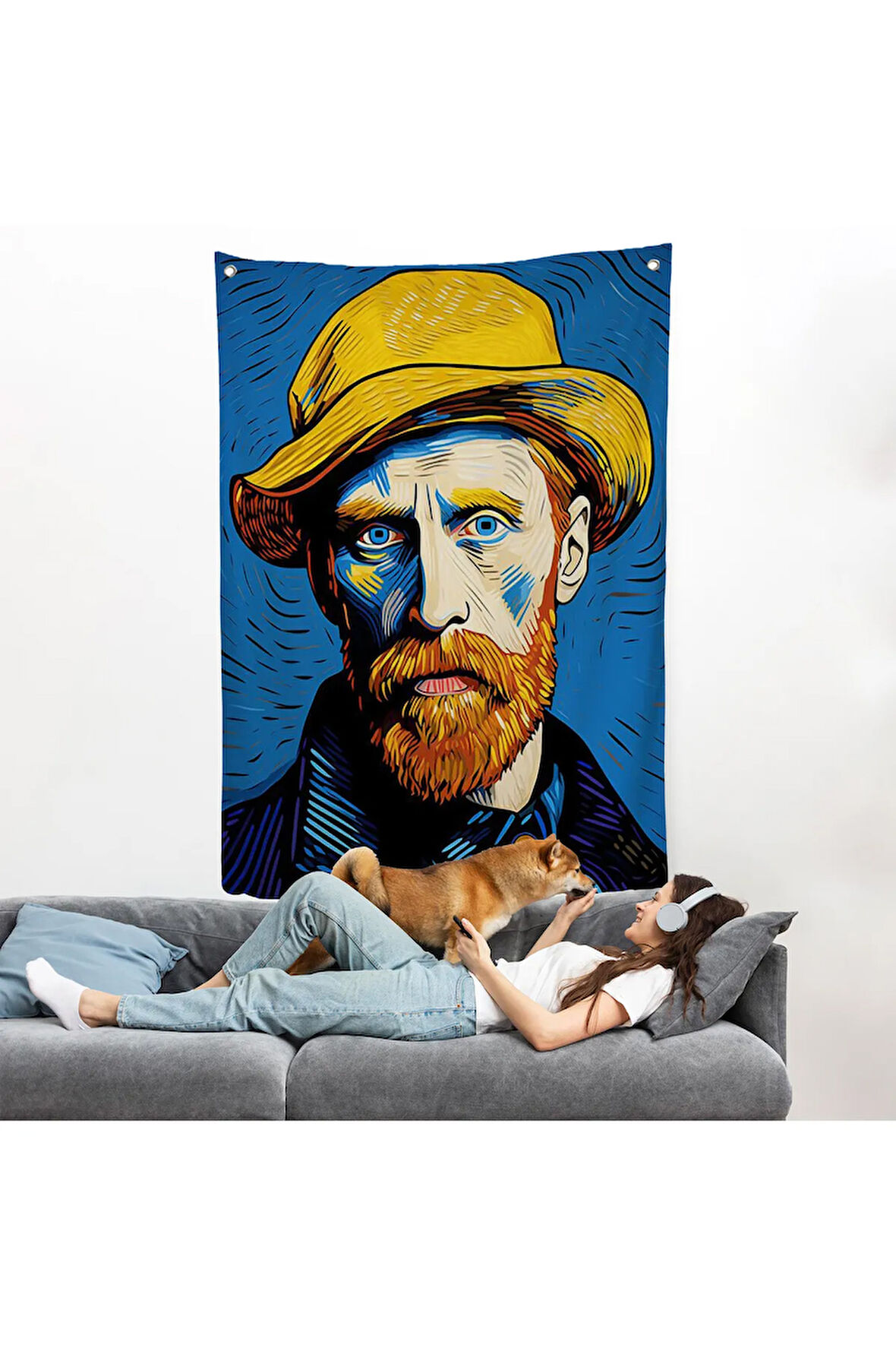 Vincent van Gogh Portre Duvar Örtüsü-7752