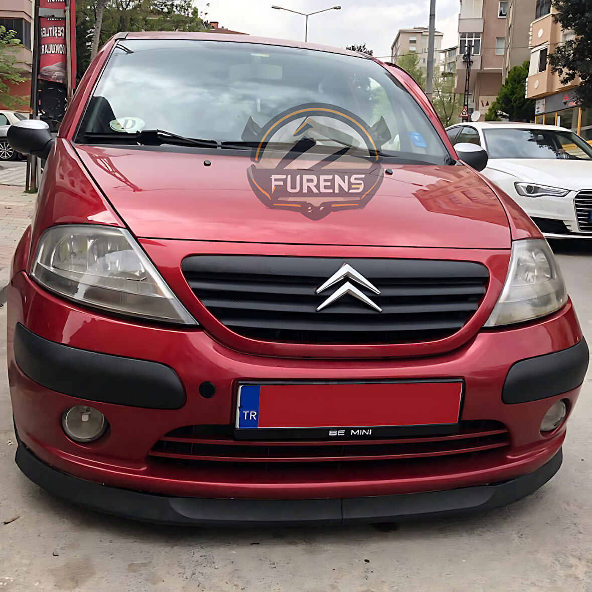 Citroen C3 2003-2010 Uyumlu H lip Esnek Ön Lip 2 Parça Karlık Ön Ek Tampon Altı Dil