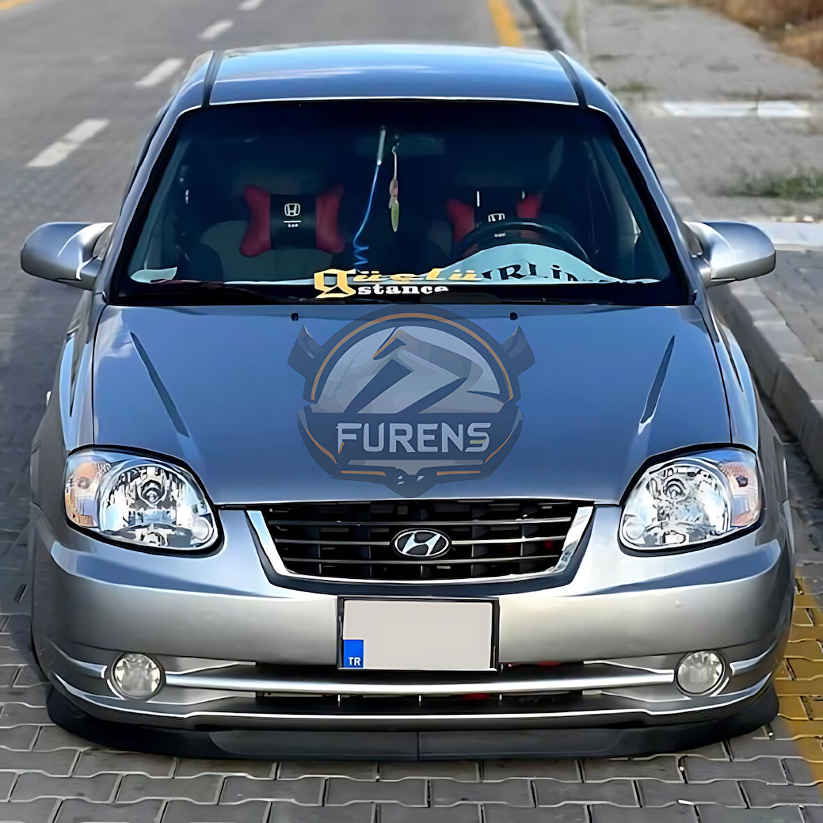 Hyundai Accent Admire 2000-2006 Uyumlu H lip Esnek Ön Lip 2 Parça Karlık Ön Ek Tampon Altı Dil